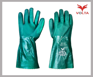 Volta PVC Chemical Gloves Sandy Finish