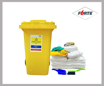 Forte oil spillkit wheeled bin 60 gallon